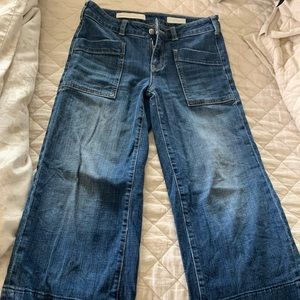 Pilcro wide leg crop jeans
